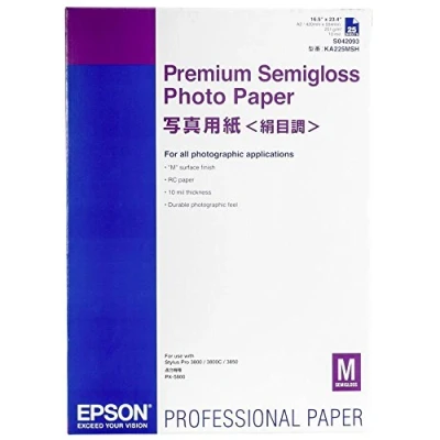 Image of Epson premium Semi Gloss Photo Paper A2, 250G/M², 25 sheets C13S042093 S042093, Genuine ,White