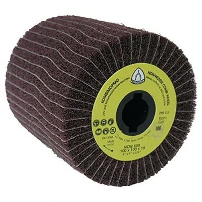 Image of Klingspor 258908&quot;NCW 600 S&quot; K180 Wheel Abrasive Mop, 0 V, Brown, 100 x 19 mm