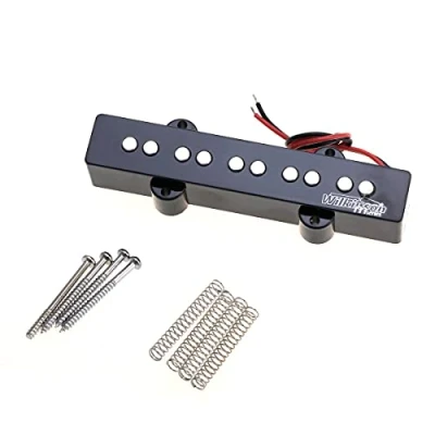 Image of Wilkinson M series WOJB5 Variable Gauss Ceramic Jazz Bass Bridge Pickup for 5 string JB Style Electric Bass, Black