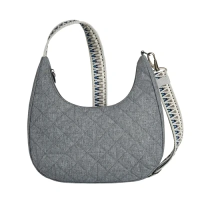 Image of Travelon Boho Anti theft Slouchy Crossbody, Gray Heather, One Size