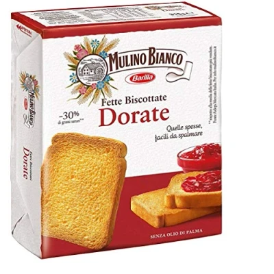 Image of 3X Mulino Bianco Fette Biscottate Le Dorate Rusk Breakfast Biscuits Baked Bread 315g