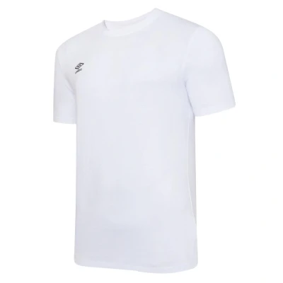 Image of Umbro Childrens Unisex Childrens/Kids Club Leisure T Shirt (White/Black) Cotton Size 13Y