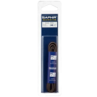 Image of Saphir Round Thin Waxed Laces Dark Brown 75 cm