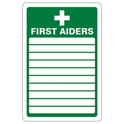 Image of 200mmx300mm First Aiders Sign Rigid Plastic