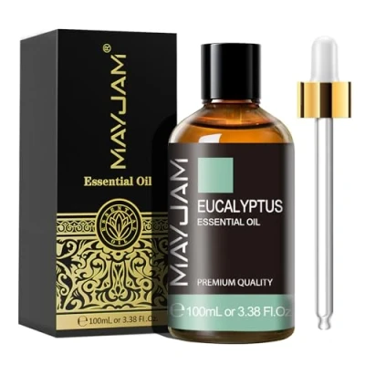 Image of MAYJAM Eucalyptus Essential Oils 100ML, Oil for Diffuser, Humidifier, DIY, Home, Office