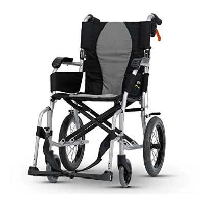 Image of Karma Ergo Lite 2 Ultralite Transit Wheelchair, Folding and Lightweight Weighs Only 9.3kg Choice of Sizes (16&quot; Seat Width)