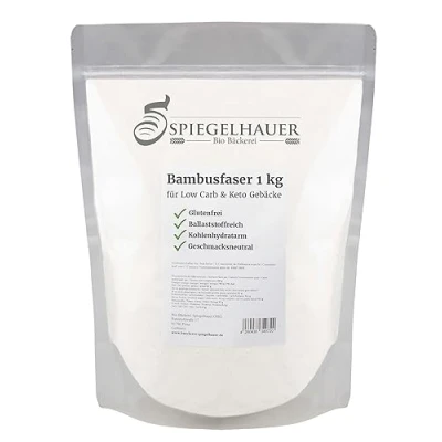Image of Bamboo Fiber 1 kg The Perfect Low carb Flour for Baking, dusting, flouring and Rolling Carbohydrate Free