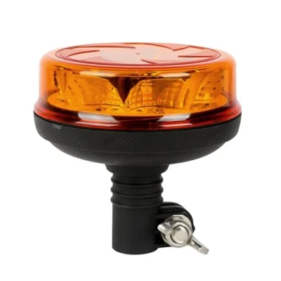 Image of Qiping 1 Pack Orange LED Beacon Light 12v 24v Amber Emergency Vehicles Flashing Light, Yellow Strobe Warning IP67 Waterproof, E Mark Approve
