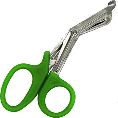 Image of Trauma Shears 7.5&#039;&#039; Stainless Steel Medical Bandage Scissors EMT for Emergency Supplies (Dark Green)