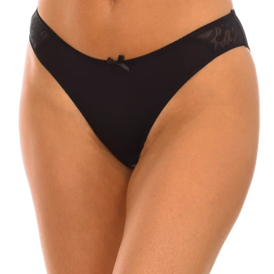 Image of Dim Womens Feminine Brief elastic fabric panties D08G7 woman Black Polyamide Size Large