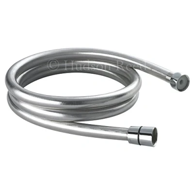 Image of Replacement Smooth Silver Shower Hose 1.5m Bathroom