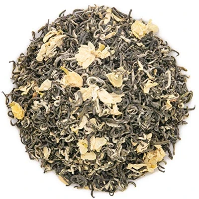 Image of oriarmcha 450g Bi Tan Piao Xue Jasmine Tea Loose Leaf Chinese Mao Feng Green with Flowers Yuqian 1st Grade