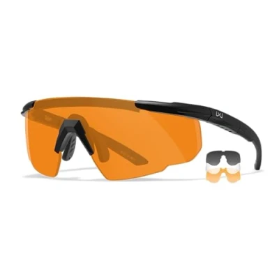 Image of Wiley X Saber Advanced Sunglasses Matte Black Frame 44 25 120