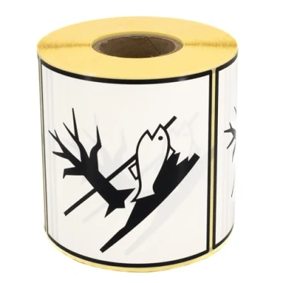 Image of MD Labels 500 Dangerous Goods 100 x mm Environmentally Hazardous Substances Stickers for Transporting Transport