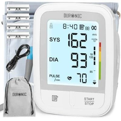 Image of Duronic Blood Pressure Monitors BPM95 CE Approved Machine Automatic BP Certified Medical Device with 2 x 99 Records Upper Arm Monitor Cuff 22cm 32cm for Home Use