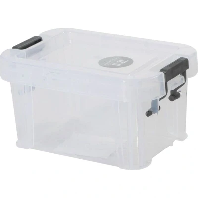 Image of Whitefurze Allstore Multi Purpose Storage Box 0.2 Litre Clear (Pack of 4)