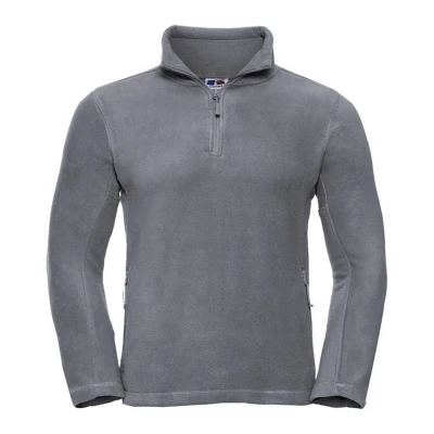 Image of Russell Athletic Mens Quarter Zip Fleece Top (Convoy Grey) Dark Grey Size X Small