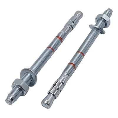 Image of Marcopol (Pack of 8 pcs) Wedge Anchors M8 x 115 mm, Metal Dowels, Through Bolt Masonry Fixing, Concrete Expansion Anchor (8, mm)