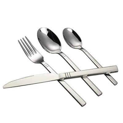 Image of Fosly 48 Pieces Cutlery Set, Table Dinner Sets of 12, Stainless Steel