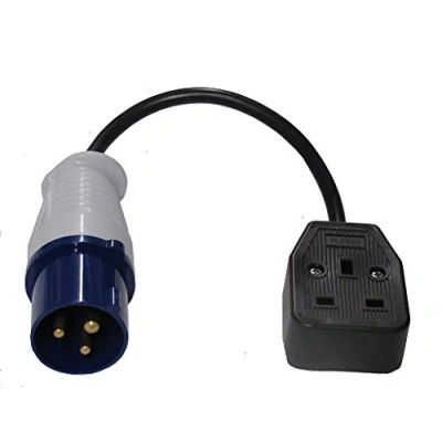 Image of CEE to UK 3 Pin Socket Adapter Plug (Converter Caravan Shaver Europe Travel US Bathroom)