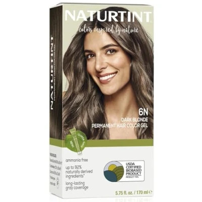 Image of Naturtint Permanent Hair Colour, 6N Dark Blonde, Plant Enriched, Ammonia Free, Long Lasting Grey Coverage and Radiant Nourishment Protection