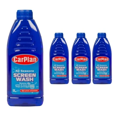 Image of CarPlan SWA001 All Season Concentrated Car Screenwash 1L Litre x4