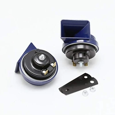Image of YIYDA Car Horn Universal Ship 140DB Motorcycle High and Low Tone with Bracket Blue loudspeaker Waterproof Weather Resistant Electric for any 12V Truck SUV ect
