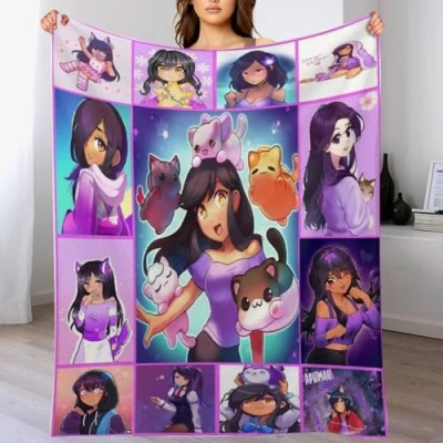 Image of Cute Blankets Kids Throw Blanket Soft Flannel Bedding Warm Nap Cartoon Sofa Throws for Boys Girls Adults, 40&quot;x 50&quot;