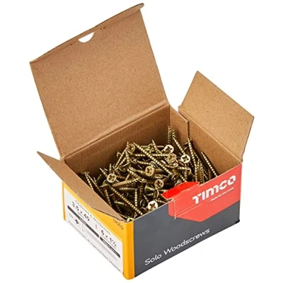 Image of Timco 35040SOLOC PZ2 CSK ZYP Solo Woodscrew 3.5 x 40 Yellow (Box of 200) , Gold