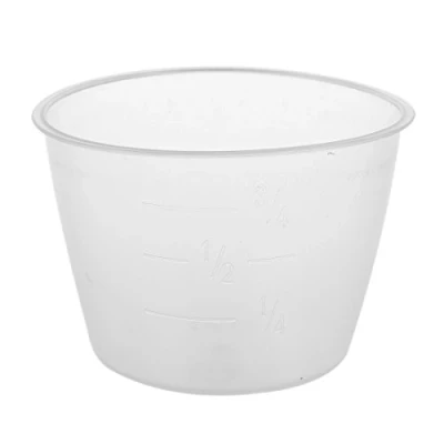 Image of Gkhowiu Plastic 120ml Electric Cooker Rice Measuring Cup 2pcs Clear White
