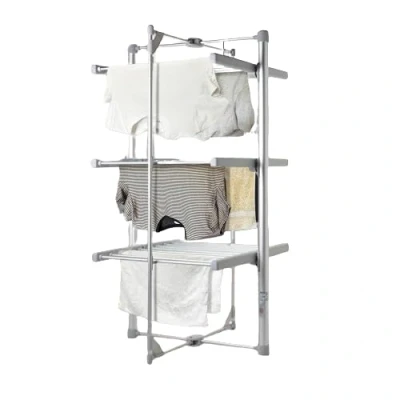 Image of 3 Tier Heated Clothes Airer 24 Rails Drying Rack 111cm 220w