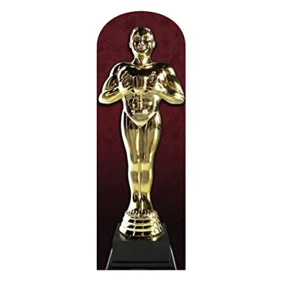 Image of Star Cutouts Cut Out of Award Statue Stand in