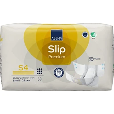 Image of ABENA Slip Premium All In One Incontinence Pads For Men &amp; Women, Eco Labelled Womens Pads, Mens Small 4, 60 85cm Waist, 2200ml Absorbency, 25PK