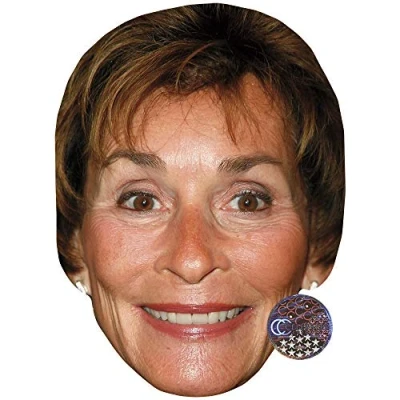Image of Judy Sheindlin Celebrity Mask, Flat Card Face, Fancy Dress Mask
