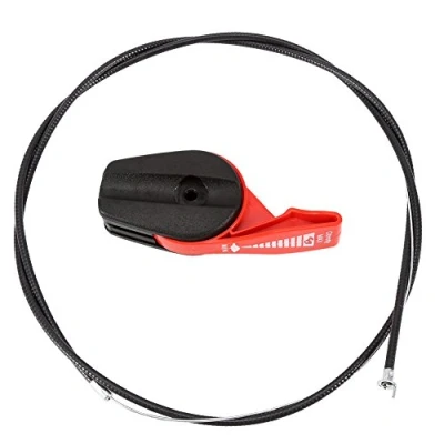 Image of 65 Inch Universal Lawn Mower Throttle Cable Switch Control Garden Machine Fitting Lever Handle Kit for Electric Petrol Lawnmowers(Red)