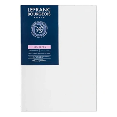 Image of Lefranc &amp; Bourgeois Series 11141 Classic Stretcher Frame 100% Cotton 350 g/m² Archival Quality Acid Free for Increased Durability Primed 35 x 45 cm