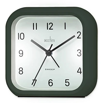 Image of Acctim Carter 16155 Sweep Alarm Clock in Urban Jungle Green