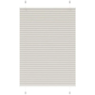 Image of vidaXL Pleated Blind Light Grey 85x100 cm Fabric Width 84.4 Polyester