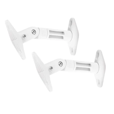 Image of Audizio HTS20W Satellite Speaker Wall and Ceiling Mount Brackets, Adjustable, Universal 3.5kg Load, White