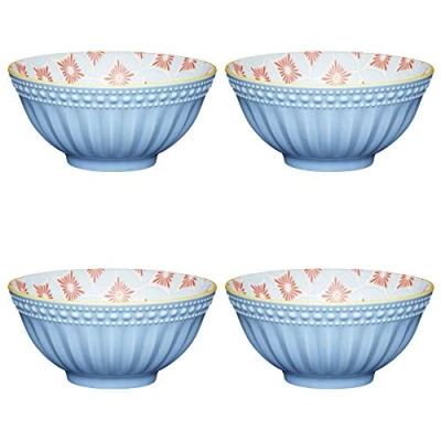 Image of KitchenCraft 16cm Ceramic Bowl Pale Blue Detailed