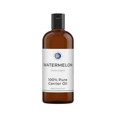 Image of Mystic Moments Watermelon Carrier Oil 500ml Pure &amp; Natural Perfect For Hair, Face, Nails, Aromatherapy, Massage and Dilution Vegan GMO Free