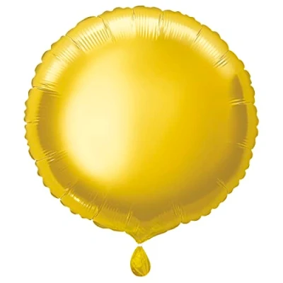 Image of Unique 20321 Foil Round Party Balloon 45 cm Gold Colour 1 Count (Pack of 1)