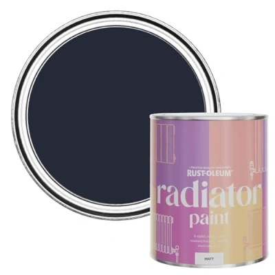 Image of Rust Oleum Blue Heat Resistant Radiator Paint in Matt Finish Odyssey 750ml