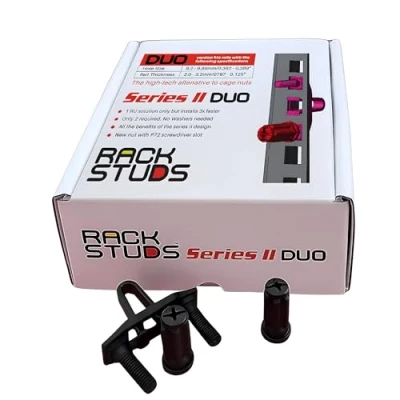 Image of Rackstuds DUO20 1RU Series II Rack Mount Solution Effortless Alternative to Traditional Screws and Cage Nuts &amp; Server Ideal for Hardware Setup 20 Pack, Universal Version