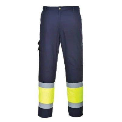 Image of Portwest Hi Vis Two Tone Combat Trouser, Size: L, Colour: Yellow/Navy, E049YNRL