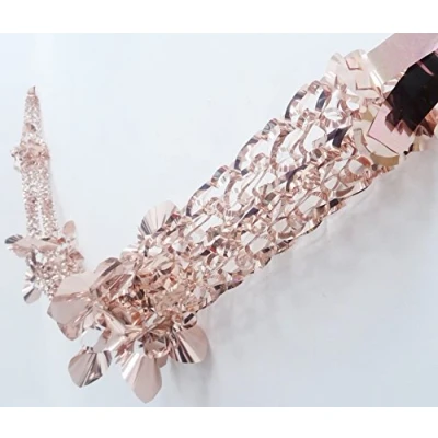 Image of PMS Extra Large Rose Gold Chirstmas Foil Garland Decoration Square Patterned Shape
