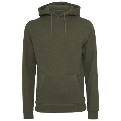 Image of Build Your Brand Men&#039;s Heavy Hoody Hooded Sweatshirt, Green (Olive 00176), L