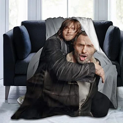Image of Rick Grimes Fleece Blanket Throw Lightweight Super Soft Cozy Luxury Bed Microfiber