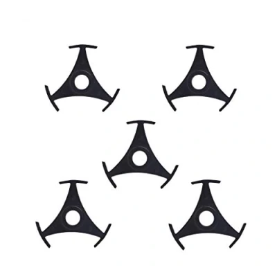 Image of 5 pcs Black Durable 7 Inch Vinyl Record Adapter Converter, Triangle Adapters,45RPM Turntable Phonograph Accessories