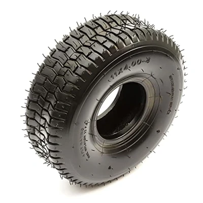 Image of Tyre 11x4.00 4 Ply Chevron Turf Tread Fits 4&quot; Inch Wheel Ride On Garden Lawn Tractor